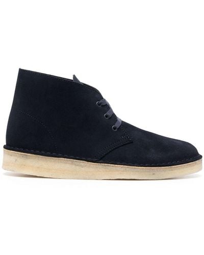 Clarks Suede Lace-up Boots - Blue