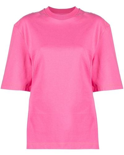 Jacquemus Crew Neck Cotton T-shirt - Pink