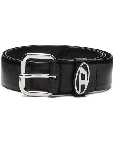 DIESEL B-1dr Leather Belt - Black