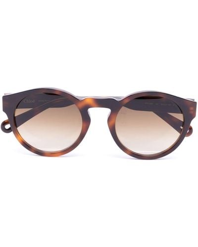 Chloé Xena Round-frame Sunglasses - Brown