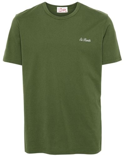 Mc2 Saint Barth Embroidered-logo Cotton T-shirt - グリーン
