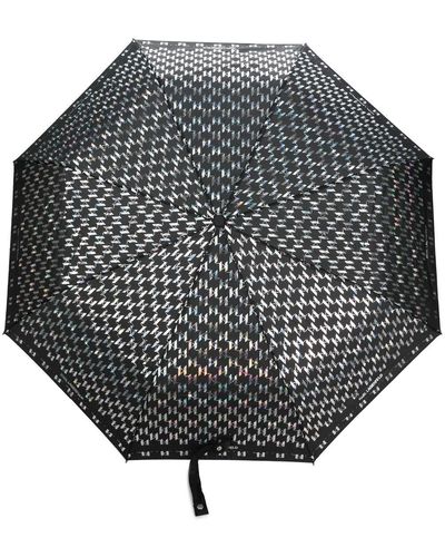 Karl Lagerfeld K/monogram Iridescent Umbrella - Gray