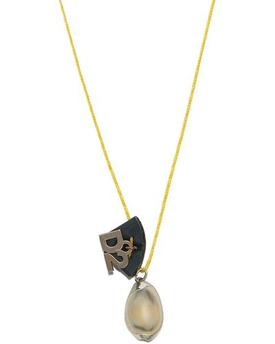 DSquared² Collana con pendente logo - Metallizzato