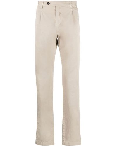 Massimo Alba Off-centre Button-fastening Pants - Natural