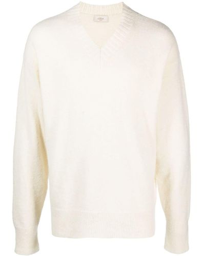 Altea V-neck Pullover Sweater - White