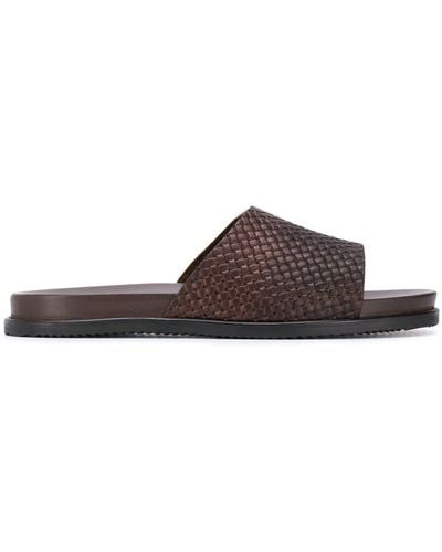 SCAROSSO Woven Sandals - Brown