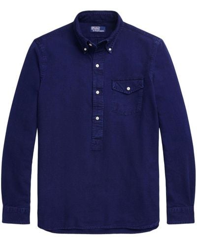 Polo Ralph Lauren Katoenen Button-down Overhemd - Blauw