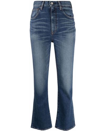 Moussy Jeans mit hohem Bund - Blau