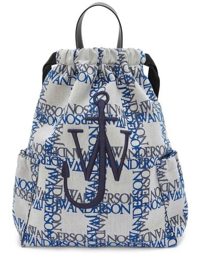 JW Anderson Anchor Logo-print Backpack - Blue