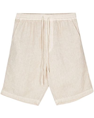 120% Lino Linen Bermuda Shorts - Natural