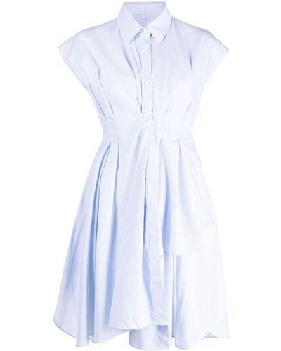 JNBY Robe volantée à taille cintrée - Bleu