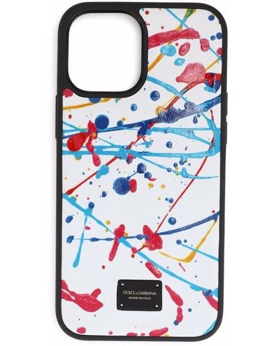Dolce & Gabbana Abstract Print Iphone Case - White