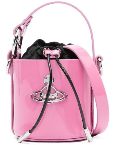 Vivienne Westwood Mini Daisy High-shine Bucket Bag - Pink