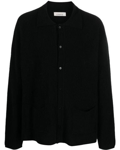 Laneus Long-sleeved Button-up Cardigan - Black
