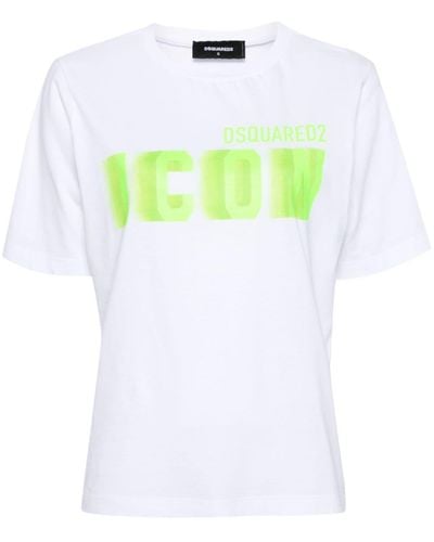 DSquared² Icon Blur Easy Fit Tee - White