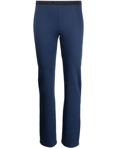 Ralph Lauren Collection Logo-waistband Low-rise Track Pants - Blue