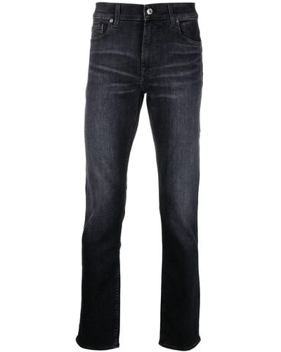 7 For All Mankind Slim-cut Washed Jeans - Blue