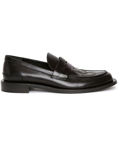 JW Anderson Slip-on Leather Penny Loafers - Black