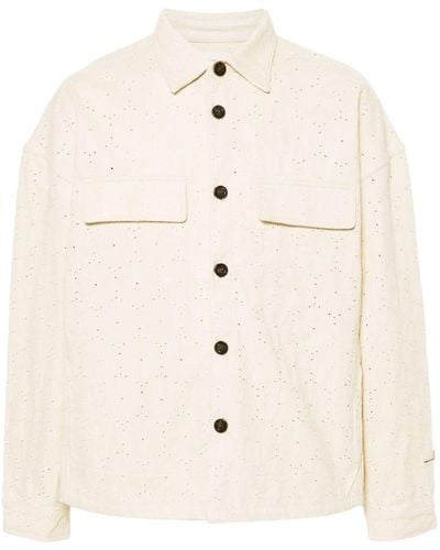 Honor The Gift Floral-embroidered Cotton Shirt - Natural