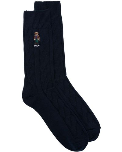 Polo Ralph Lauren Socken mit Zopfmuster - Blau