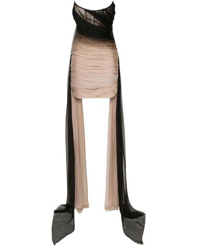 Mugler Gradient corset mini dress - Schwarz