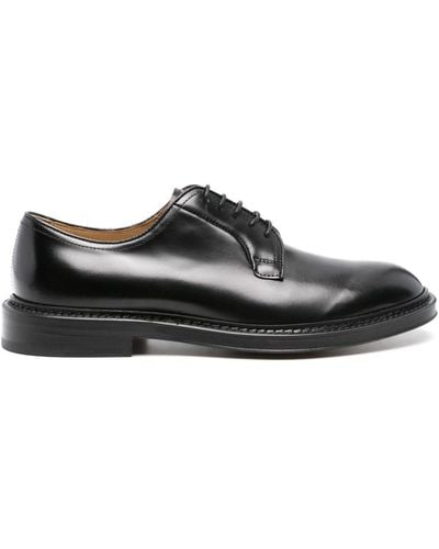 SCAROSSO Harry Leather Derby Shoes - Black
