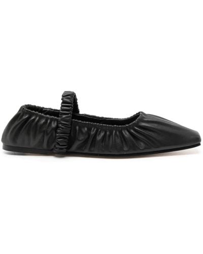 STUDIO AMELIA Zadie Flat Ballerina Shoes - Black