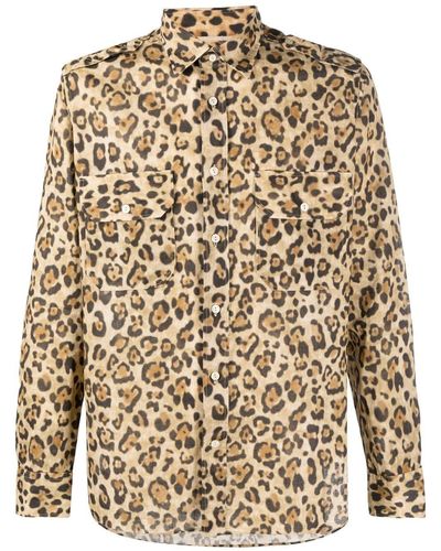 Tintoria Mattei 954 Leopard-print Design Shirt - Multicolor