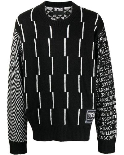 Versace ロゴパッチ セーター - ブラック