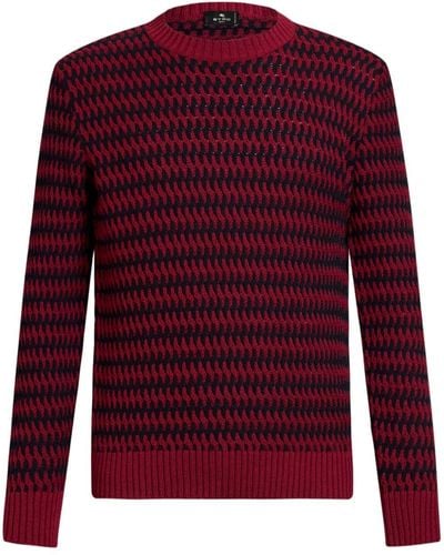 Etro Crew-neck Wool Sweater - Red