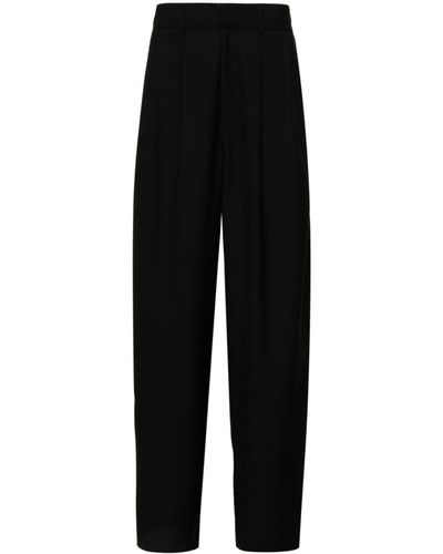 Frankie Shop Pantalon Peyton à design plissé - Noir