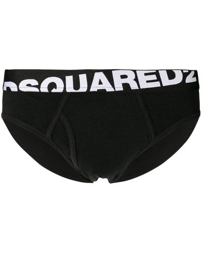 DSquared² Logo Waistband Briefs - Black