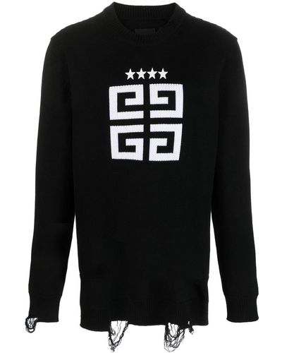 Givenchy Gerafelde Sweater - Zwart