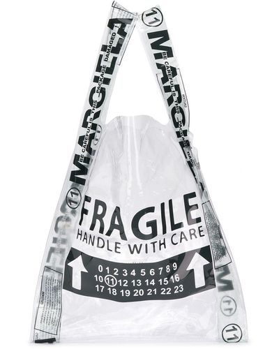 Maison Margiela Shopper mit "Fragile"-Print - Mehrfarbig