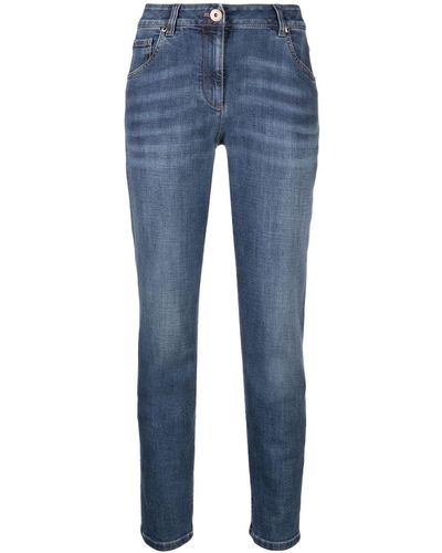 Brunello Cucinelli Distressed-finish Denim Jeans - Blue