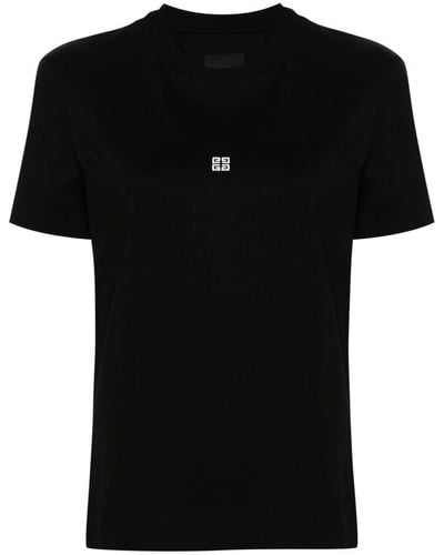 Givenchy 4g-motif Cotton T-shirt - Zwart