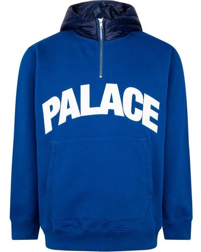 Palace Hoodie Met Geborduurd Logo - Blauw