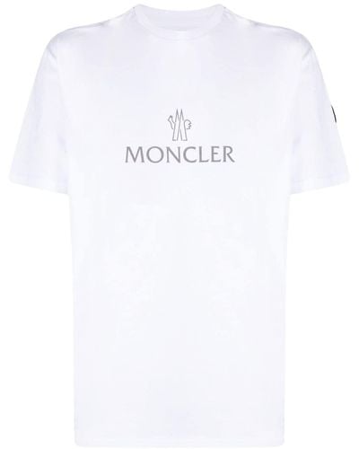 Moncler T-Shirt mit Logo-Print - Weiß