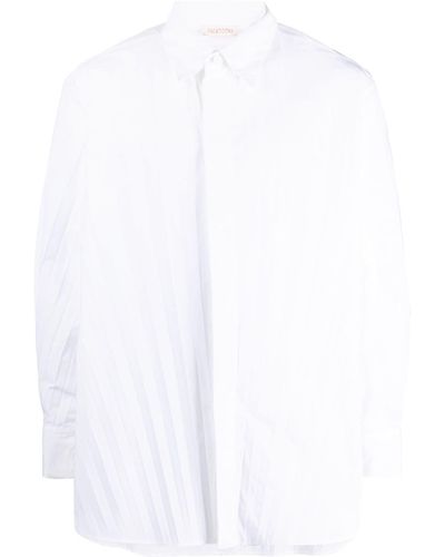 Valentino Garavani Geplooid Overhemd - Wit