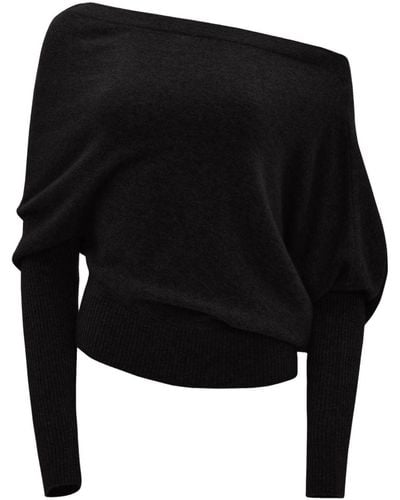 Altuzarra Paxi Off-shoulder Cashmere Sweater - Black