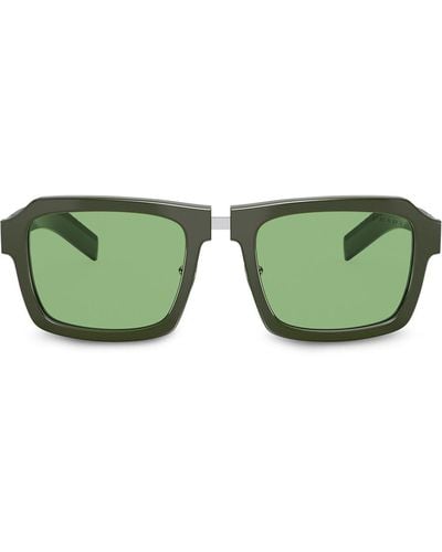 Prada Eckige Sonnenbrille - Grün