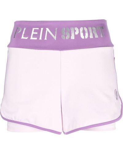 Philipp Plein Logo-waistband jogging Shorts - Pink