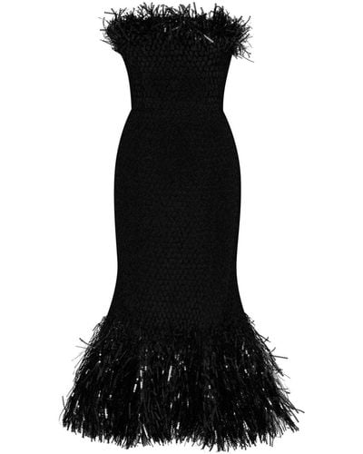 Oscar de la Renta Sequin-embellished Tulle Dress - Black