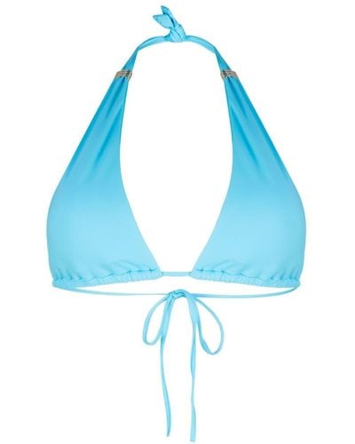 Melissa Odabash Top de bikini Grenada con cuello halter - Azul