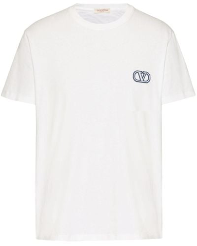 Valentino Garavani Vロゴ シグネチャー Tシャツ - ホワイト
