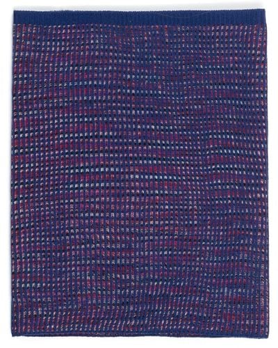 Missoni Écharpe en laine à rayures - Bleu