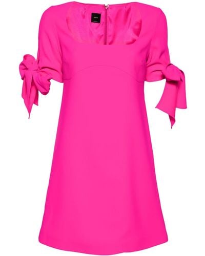 Pinko Vestido corto con detalle de lazo - Rosa