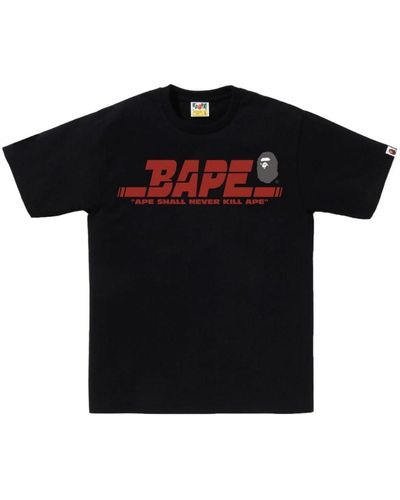 A Bathing Ape T-Shirt mit Logo-Print - Schwarz