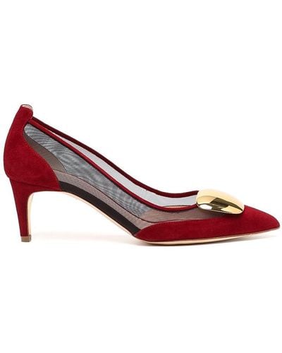 Rupert Sanderson Marora 65mm Panelled Court Shoes - Red