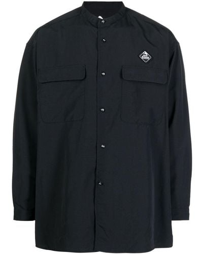 White Mountaineering Patch-detail Button-up Shirt - Black